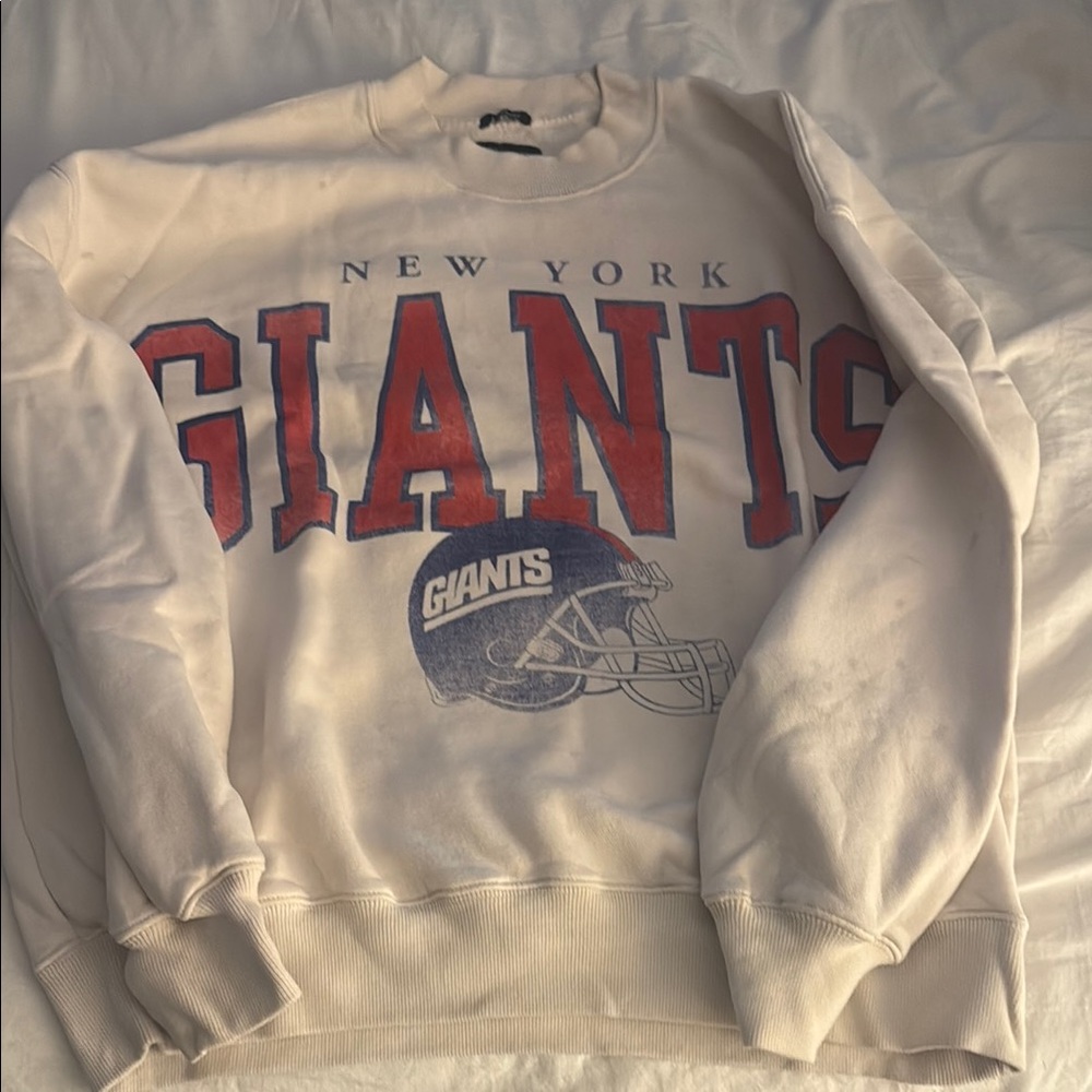 NFL Cream Crewneck Sweater New York Giants